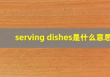 serving dishes是什么意思